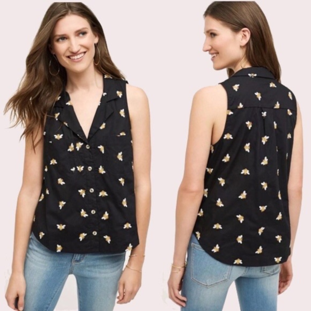 NWT Anthro HD in Paris Bee Top